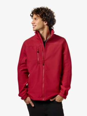 Airwalk Softshell Jacket Men, Black – Printer RED (4)