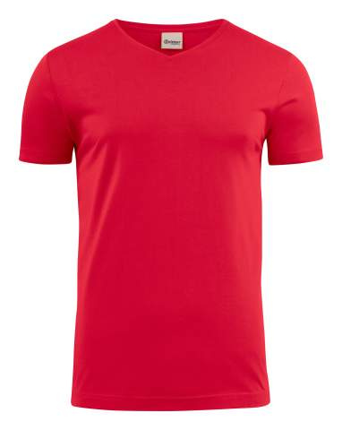 Heavy V-neck T-Shirt Men, Red – Printer Essentials (1)