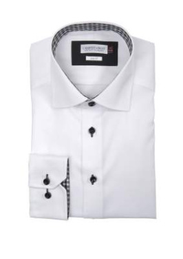 RB20 Twill Slim Men shirt, White/Black – J.Harvest & Frost (4)