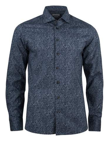IB37 Poplin Shirt Slim Fit Men, Navy floral - J.Harvest & Frost (1)