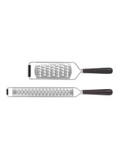 2-pack Graters, Steel grey
