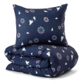 Bed Set Jorehed Micro Fibre, Navy