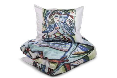 Lovebirds Satin, White – Kosta Linnewäfveri (1)