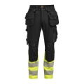 2392 Craftsman Trousers Stretch Hi-Vis, Black/Yellow