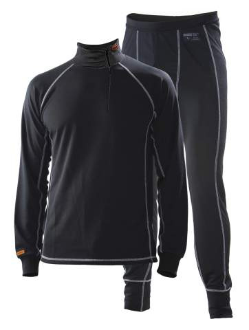 6579 Duo-pack Underwear polo shirt, black – Jobman (1)