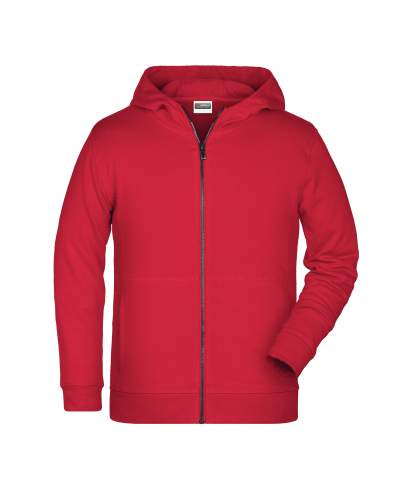 Children's Zip Hoody OCS Blended & RCS, red – James & Nicholson (1)