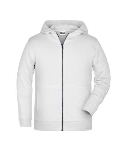 Children's Zip Hoody OCS Blended & RCS, white – James & Nicholson (1)