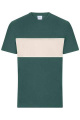 T-Shirt colour-block UNISEX OCS Standard, smoky-green/sandstone