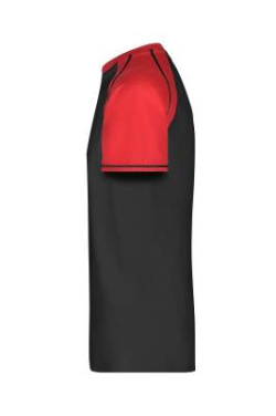 Men's Raglan-T, black/red – James & Nicholson (2)