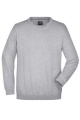 Heavyweight crewneck sweatshirt, grey-heather