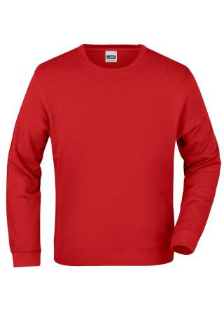Basic sweatshirt, red - James & Nicholson (1)