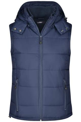 Ladies' Padded Vest, navy – James & Nicholson (1)
