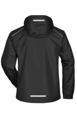 Men's Rain Jacket, black/silver – James & Nicholson (4)
