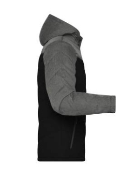 Men's Winter Jacket, black/anthracite-melange – James & Nicholson (3)