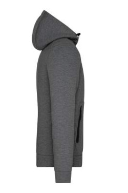 Men's Hooded Jacket, dark-melange – James & Nicholson (3)