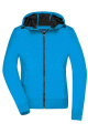 Ladies' Hooded Softshell Jacket, blue/black