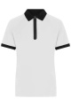 Ladies' Zip-Polo, white/black