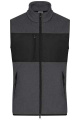 Men's Fleece Vest GRS, dark-melange/black