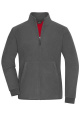 Ladies' Bonded Fleece Jacket, carbon/red