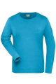Ladies' BIO Stretch-Longsleeve Work - SOLID - OCS Blended, turquoise