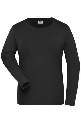 Ladies' BIO Stretch-Longsleeve Work - SOLID - OCS Blended, black – James & Nicholson (1)