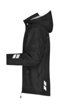 Padded Hardshell Workwear Jacket GRS, black/black – James & Nicholson (2)