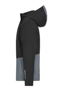 Workwear Hardshell Rainjacket, black/metal-grey – James & Nicholson (2)