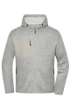Workwear Knitted Fleece Jacket, cement-melange/nature