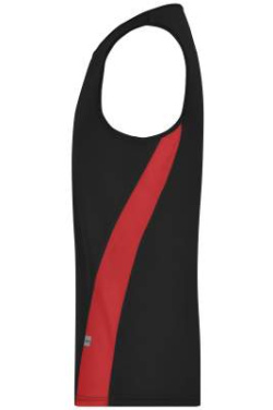 Men's Running Tank, black/red – James & Nicholson (2)