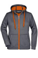 Ladies' Doubleface Jacket, carbon/orange