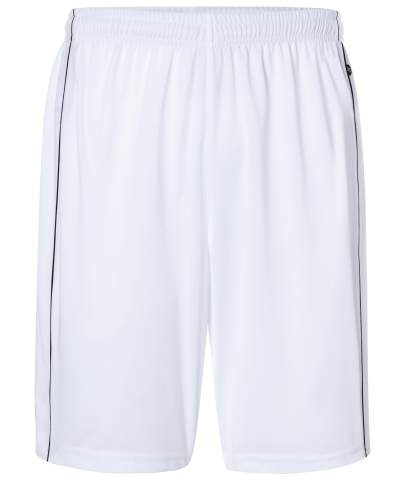 Basic Team Shorts, white/black – James & Nicholson (1)