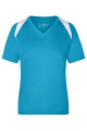 Ladies' Running-T, turquoise/white