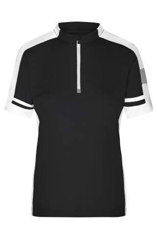 Ladies' Bike-T Half-Zip, black – James & Nicholson (1)