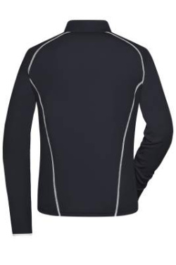 Ladies' Sports Shirt Long-Sleeved, black/white – James & Nicholson (4)