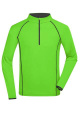 Men's Sports Shirt Long-Sleeved, bright-green/black
