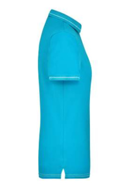 Ladies' Elastic Polo, aqua/white – James & Nicholson (3)