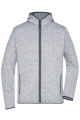 Men's Knitted Fleece Hoody, light-melange/carbon