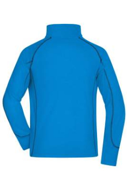 Men's Structure Fleece Jacket, aqua/navy – James & Nicholson (4)