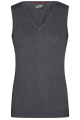 Ladies' V-Neck Pullunder, anthracite-melange
