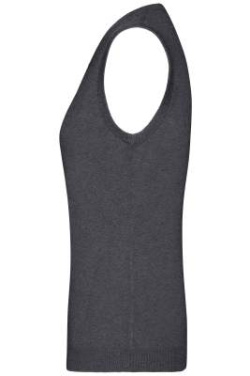 Ladies' V-Neck Pullunder, anthracite-melange – James & Nicholson (2)