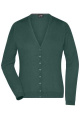 Ladies' V-Neck Cardigan, forest-green