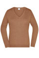 Ladies' V-Neck Pullover, camel
