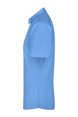 Ladies' Shirt Short-Sleeved Poplin, aqua – James & Nicholson (2)