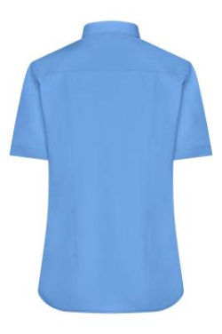 Ladies' Shirt Short-Sleeved Poplin, aqua – James & Nicholson (4)
