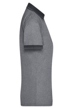 Ladies' Heather Polo, black-melange/black – James & Nicholson (3)