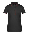 Ladies' Polo Stripe, black/red