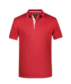 Men's Polo Stripe, red/white