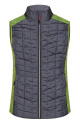 Ladies' Knitted Hybrid Vest, kiwi-melange/anthracite-melange