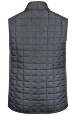 Men's Knitted Hybrid Vest, grey-melange/anthracite-melange – James & Nicholson (4)