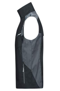 Workwear Vest – STRONG, black/carbon – James & Nicholson (2)